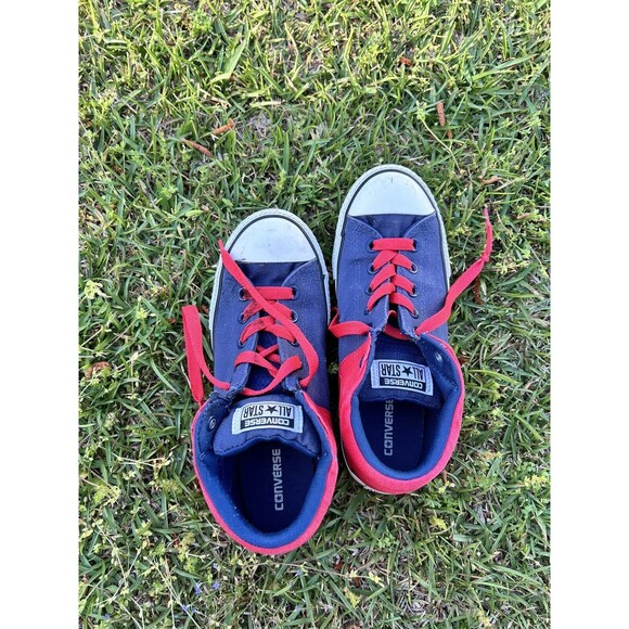 Converse‎ Chuck Taylor Axel Mid Sneaker Navy Red Slip On Size US 5 Youth - Picture 4 of 7